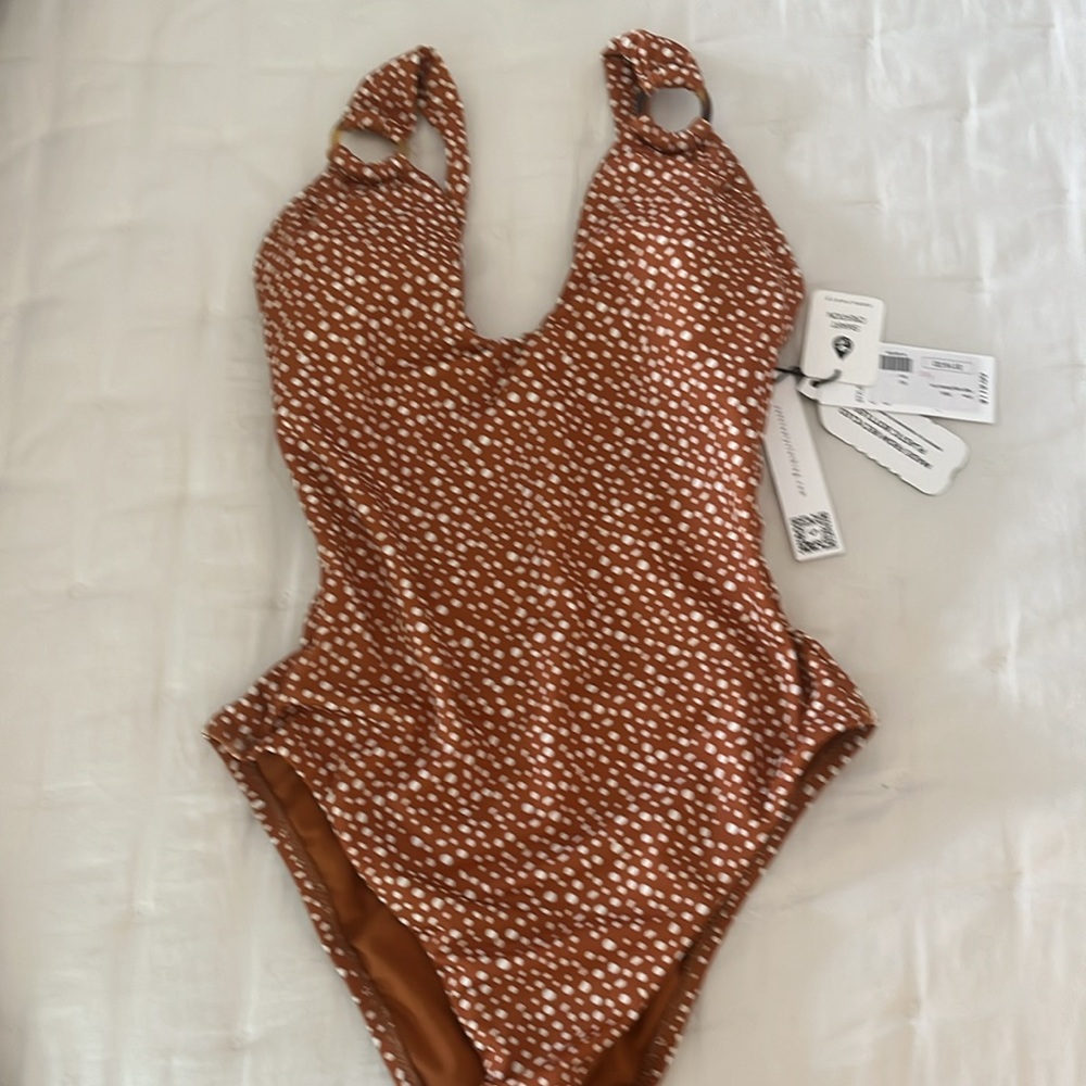 SANCTUARY SWIM High Leg Scoop Neck One-Piece Swimsuit XS